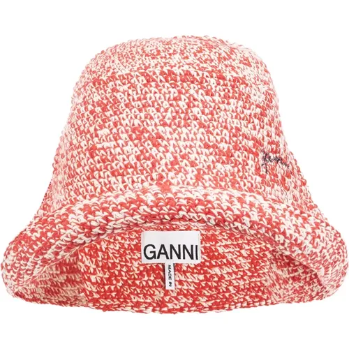 Bucket hat with logo , female, Sizes: XS/S - Ganni - Modalova