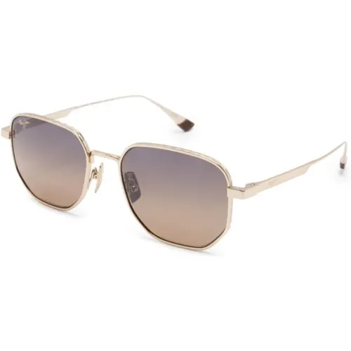 Lewalani Hs633-16 Matte Light Gold Sunglasses - Maui Jim - Modalova