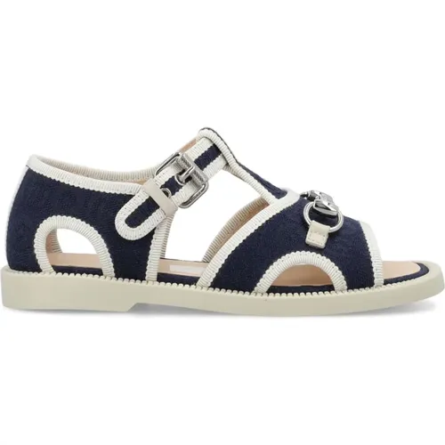 Blaue Horsebit Sandalen Eleganter Stil - Gucci - Modalova