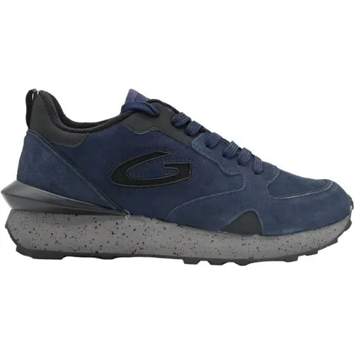 Low Suede/Rubber Sneakers , male, Sizes: 7 UK, 10 UK, 6 UK, 8 UK, 9 UK, 11 UK - Alberto Guardiani - Modalova