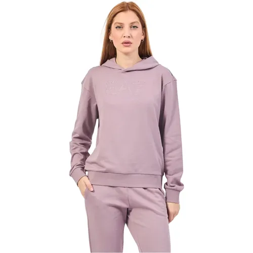 Rosa Hoodie mit Frontlogo - Emporio Armani - Modalova