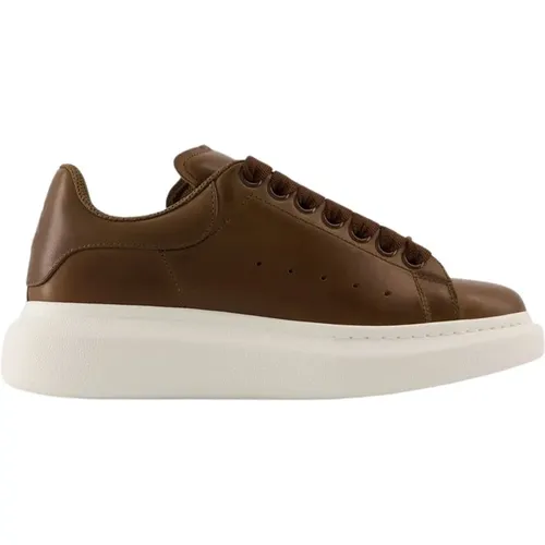 Khaki Leder Oversized Sneakers - alexander mcqueen - Modalova