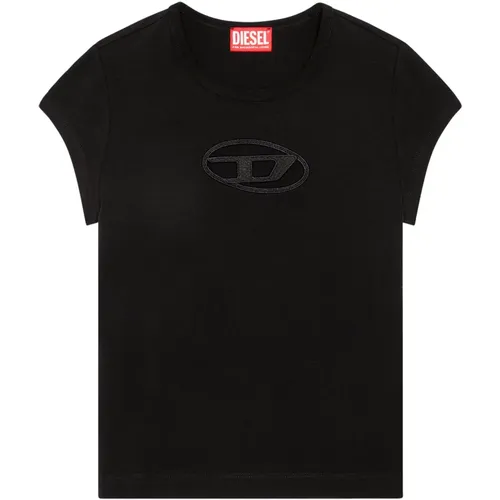 Peekaboo Logo T-shirt , female, Sizes: L, S, M - Diesel - Modalova