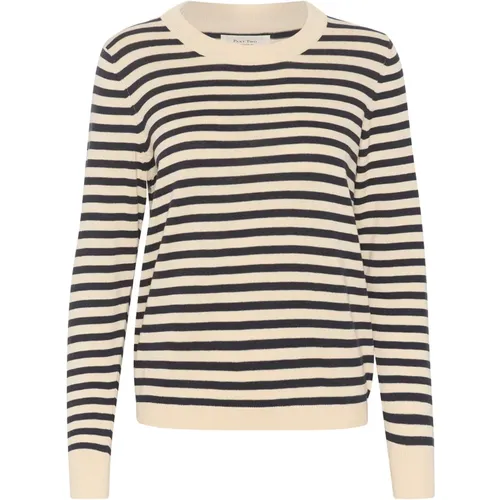 Gertiepw Pu Sweater - Whitecap Gray Stripe , female, Sizes: XL, M, S, L - Part Two - Modalova