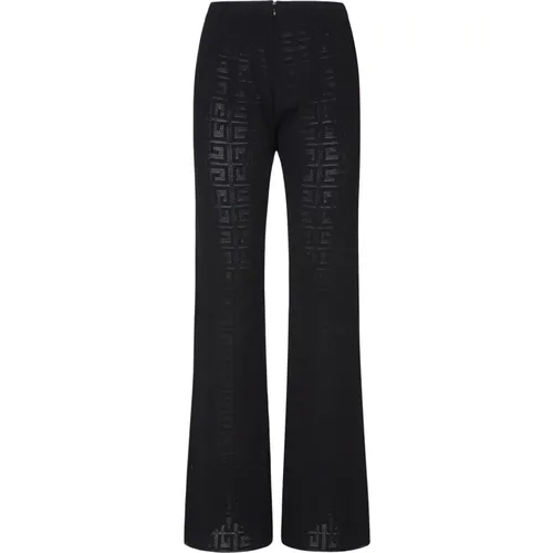 Flare Pants with 4G Jacquard , female, Sizes: M, L - Givenchy - Modalova