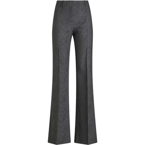 Graue Jacquard Flared Hose , Damen, Größe: XS - ETRO - Modalova