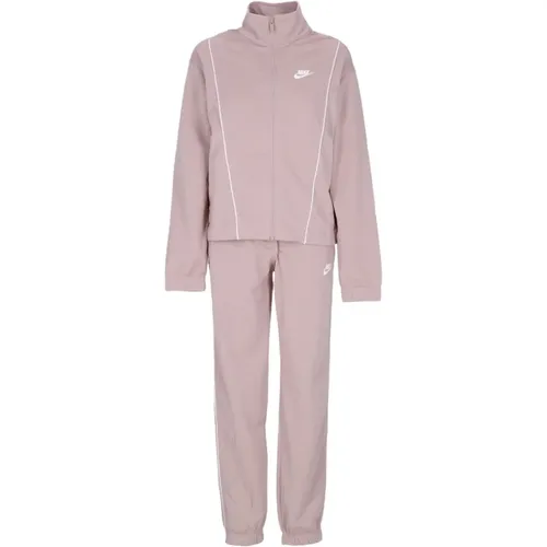 Essential Tracksuit Diffused Taupe/White , female, Sizes: XS, L, M - Nike - Modalova