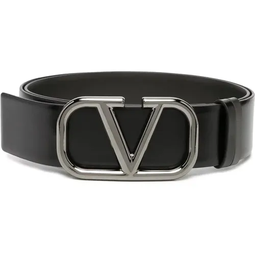 Silver Vlogo Signature Belt , male, Sizes: 105 CM - Valentino - Modalova