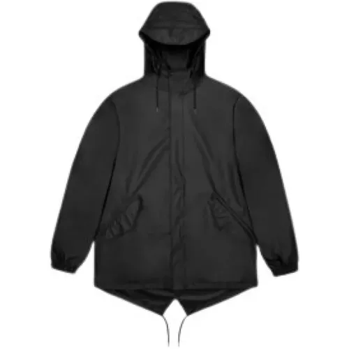 Waterproof Fishtail Jacket with Hood , male, Sizes: M, S, XL, XS, L - Rains - Modalova