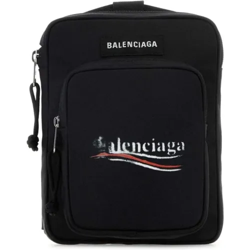 Logo Print Shoulder Bag , male, Sizes: ONE SIZE - Balenciaga - Modalova