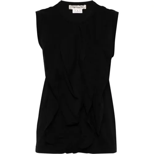 Schwarzes Gerüschtes Ärmelloses Top , Damen, Größe: S - Comme des Garçons - Modalova