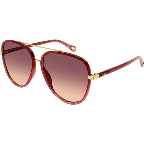Shaded Sunglasses , female, Sizes: 58 MM - Chloé - Modalova