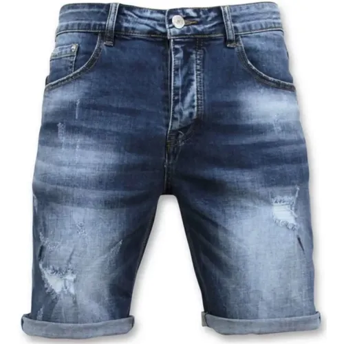 Men Short Pants - Ripped Short - 9085 , male, Sizes: W28, W34, W38, W30 - Enos - Modalova