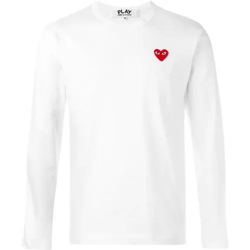 Logo embroidered long sleeve , male, Sizes: L, XL - Comme des Garçons Play - Modalova