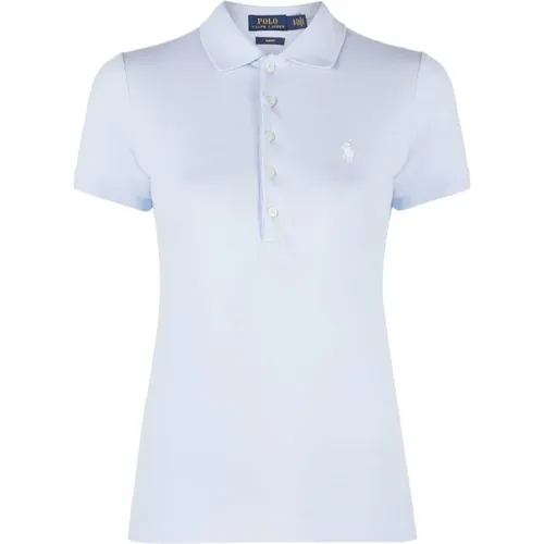 Stretch Cotton Polo Shirt , female, Sizes: XS, M, L - Ralph Lauren - Modalova