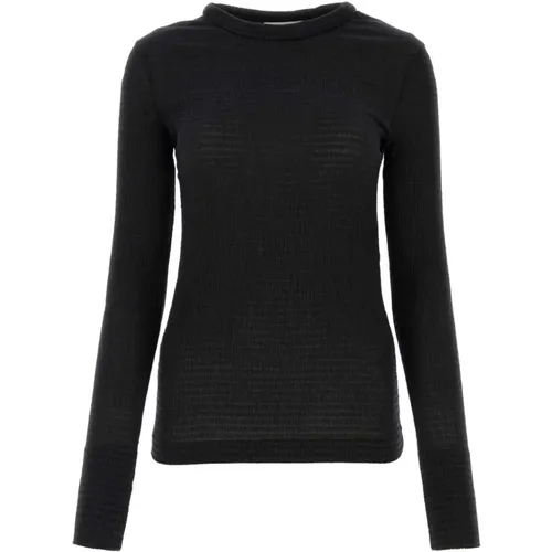 Schwarzer Stretch-Strickpullover , Damen, Größe: 2XS - Jil Sander - Modalova