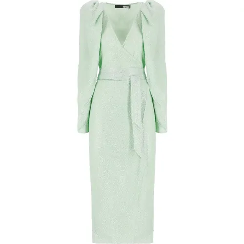 Grünes Pailletten V-Ausschnitt Kleid , Damen, Größe: 3XL - Rotate Birger Christensen - Modalova