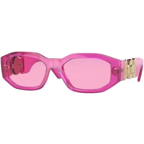 Violet Frame Sunglasses , female, Sizes: 53 MM - Versace - Modalova