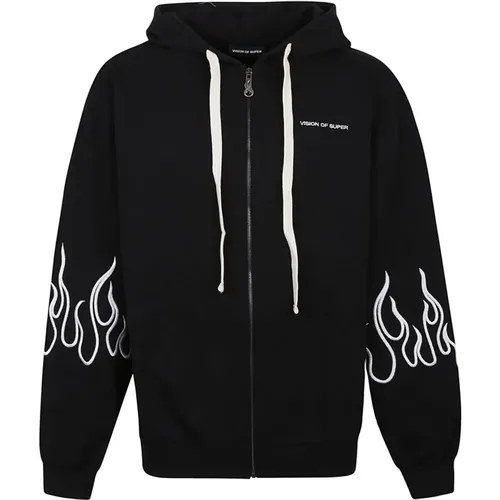 Flame Hoodie , male, Sizes: XL - Vision OF Super - Modalova