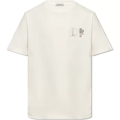 T-Shirt mit Logo , Herren, Größe: 2XL - Moncler - Modalova