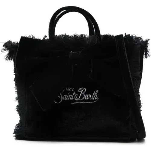 Velvet Bow Detailing Handbag , female, Sizes: ONE SIZE - MC2 Saint Barth - Modalova