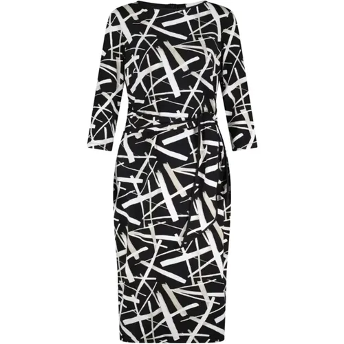 Abstract Print Midi Dress , female, Sizes: 2XL - Joseph Ribkoff - Modalova