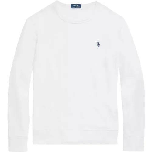 Baumwollweißer Sweatshirt mit Logo , Herren, Größe: 2XL - Ralph Lauren - Modalova