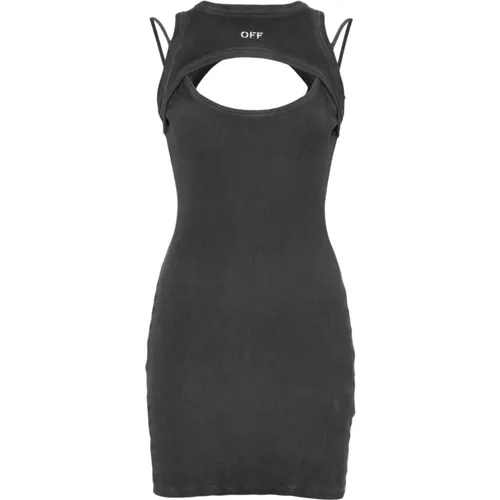 Grey Dress Aw24 Womens Fashion , female, Sizes: S, M - Off White - Modalova