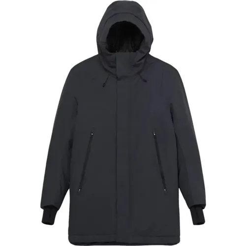 Qm483 Parka Schwarze Jacke Krakatau - Krakatau - Modalova