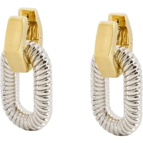 Metallic Silver Earrings , female, Sizes: ONE SIZE - Paco Rabanne - Modalova