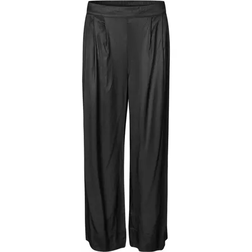 Locker geschnittene Schwarze Bluse , Damen, Größe: M - Masai - Modalova