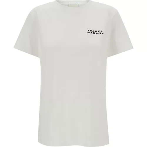 Weißes T-Shirt mit Logo-Print - Isabel marant - Modalova
