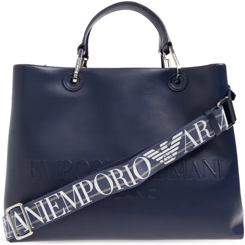 Shopper Tasche mit Logo , Damen, Größe: ONE Size - Emporio Armani - Modalova