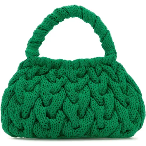 Grüne Cable Knit Handtasche - JW Anderson - Modalova