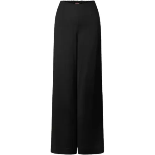Relaxed Fit Wide Leg Pant in Shiny Satin , female, Sizes: M, S - Staud - Modalova