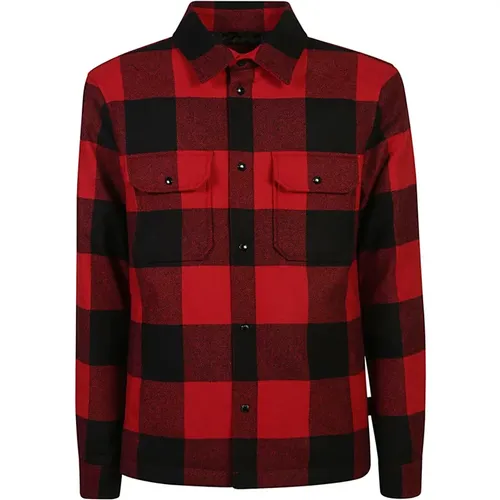 Rote karierte Wolljacke,Rotes Buffalo Plaid Hemd - Woolrich - Modalova