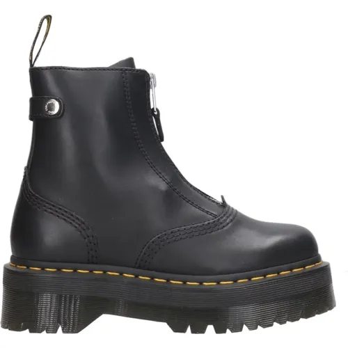 Leather Platform Boots with Zipper Closure , female, Sizes: 4 UK, 7 UK, 3 UK, 6 UK, 5 UK, 8 UK - Dr. Martens - Modalova