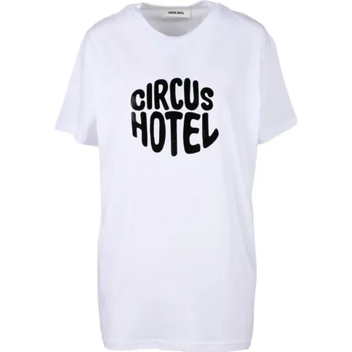 Baumwoll-T-Shirt mit einzigartigem Design , Damen, Größe: S - Circus Hotel - Modalova