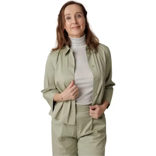 Oversized Bluse mit Breiten Manschetten , Damen, Größe: M - Windsor - Modalova