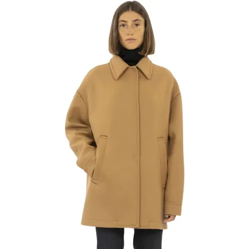 Single-Breasted Coats , female, Sizes: M, L - N21 - Modalova