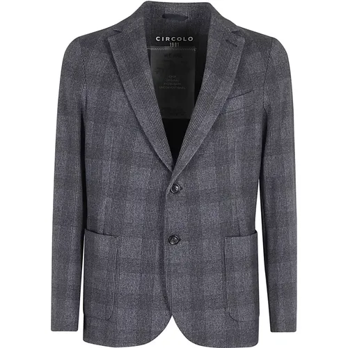 Checked Jersey Jacket , male, Sizes: 2XL, S, L, M, XL - Circolo 1901 - Modalova