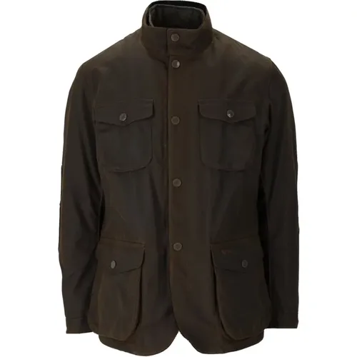 Ogston WAX Olive GRE Jacket , male, Sizes: L, 2XL, XL - Barbour - Modalova