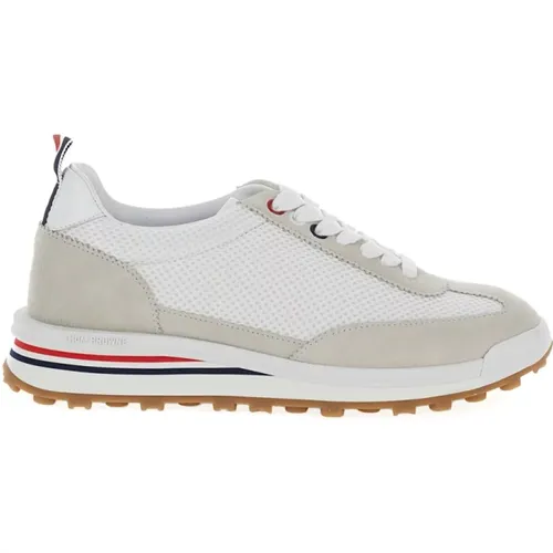 Weiße Tech Runner Sneakers Nylon Sohle , Damen, Größe: 36 1/2 EU - Thom Browne - Modalova