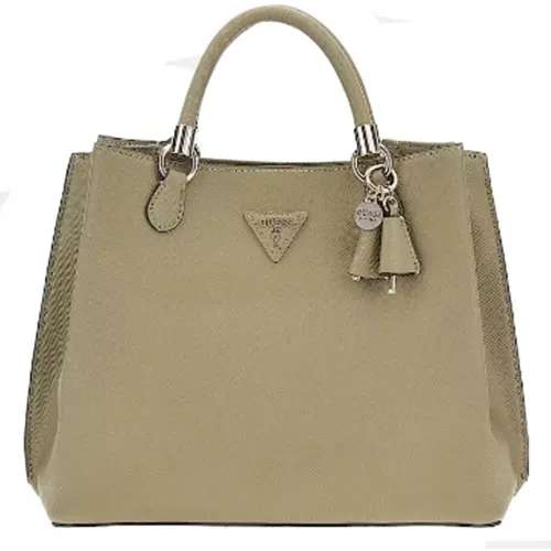 Women39 Handbag with Removable Logo Charm , female, Sizes: ONE SIZE - Guess - Modalova