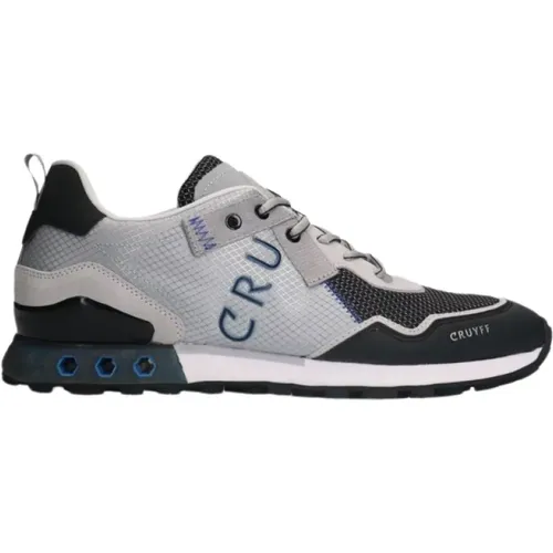 Graue und Schwarze Sneakers mit Blauen Details , Herren, Größe: 41 EU - Cruyff - Modalova