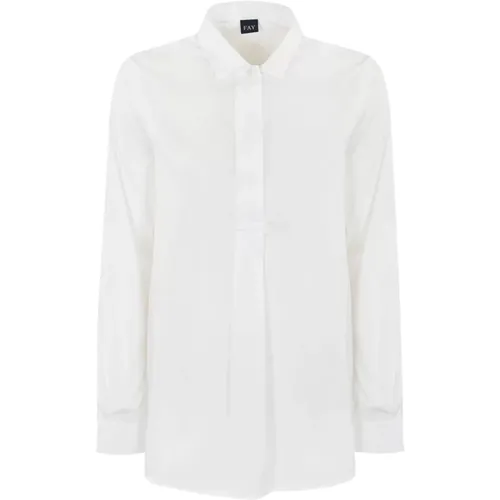Cotton Shirt Long Sleeve , female, Sizes: L, S, XS, XL - Fay - Modalova