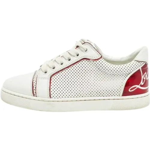 Pre-owned Leather sneakers , female, Sizes: 1 1/2 UK - Christian Louboutin Pre-owned - Modalova