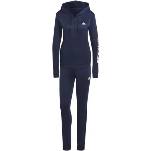 Damen Blau und Weiß Linear Trainingsanzug - Adidas - Modalova