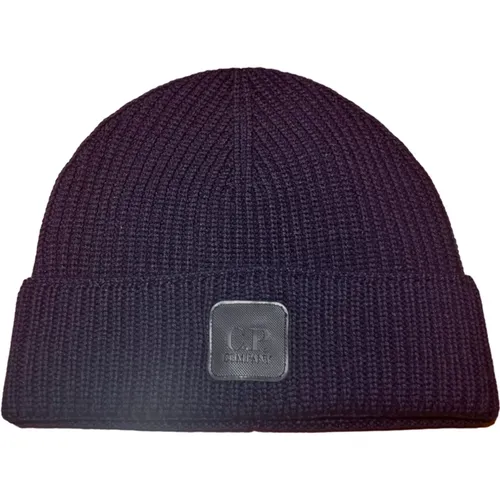 Navy Merino Wollbeanie Metropolis , Herren, Größe: ONE Size - C.P. Company - Modalova