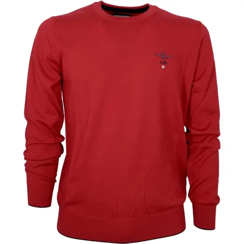 Casual Pure Wool Sweater in , male, Sizes: L, 2XL, 3XL, 4XL - aeronautica militare - Modalova